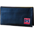 Mississippi Rebels Leather Checkbook Cover